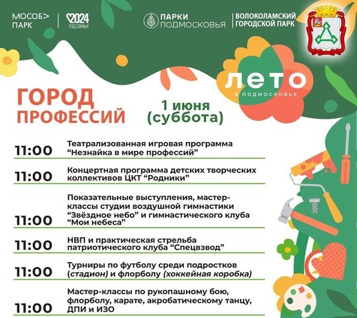 Семейный фестиваль «Город профессий» в Волоколамске